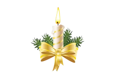 Realistic christmas elements collection transparent background