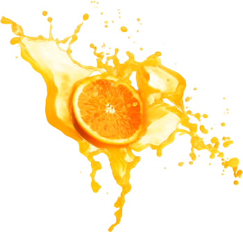 Orange with a splash of orange juice