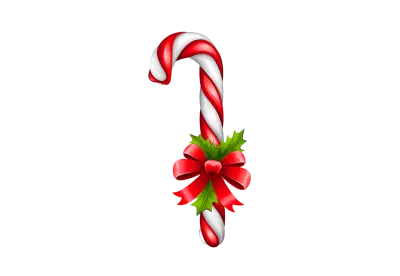 Christmas candy cane 3d icon