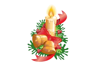 Hand drawn advent wreath PNG