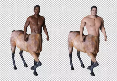 Centaur Greek Mythology Flat Style Spear Clipart PNG 