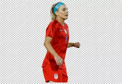USA Women Football Player Julie Ertz look other player