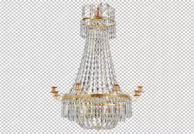 chandelier for the interior isolated on png  background