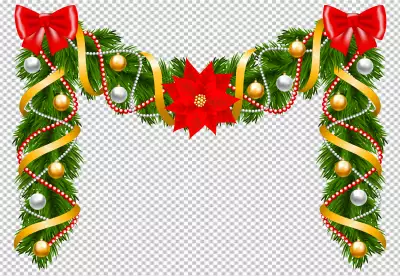 Christmas border design transparent background 