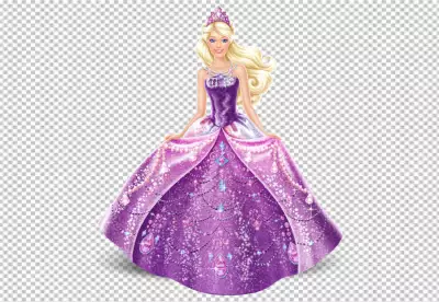 Barbie look like Cinderella and she is wear a violin dress