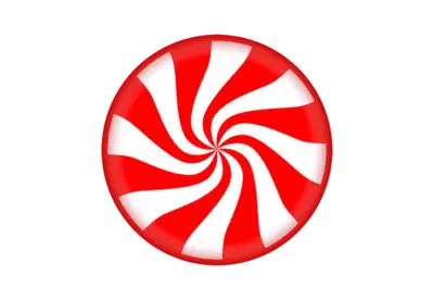 big round spiral red and white lollipop on stick isolated transparent background