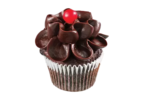 View of plate with delicious and sweet cupcake dessert transparen background 