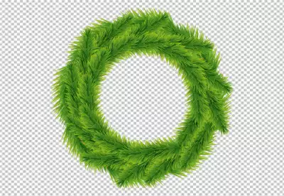 Christmas circled wreath png background