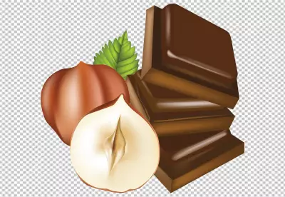 Close up on delicious chocolate bar Transparent BG PNG