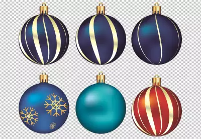 Ornament hanging in snow during christmas isolated on transparent BG pNG