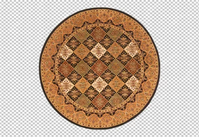 Watercolor of Afghan War Rug War Related Motifs Pattern Asymmetrical Carpet 