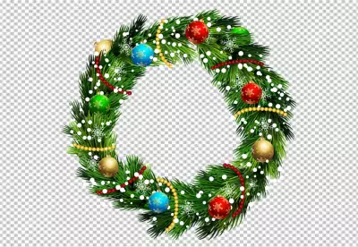 Flat design christmas wreath bg