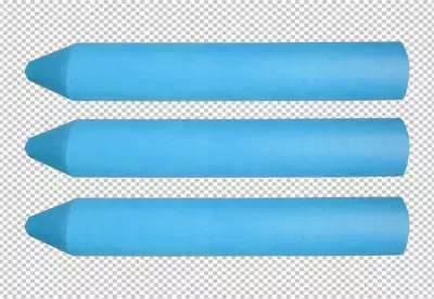 Close-up colored chalk transpaernt background 