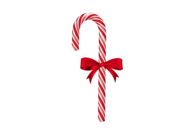 Red and white candy canes 3d render transparent background