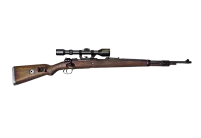 Rifle with scope transparent background