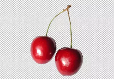 Delicious cherry fruits isolated on a transparent background PNG