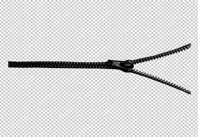 Open zipper in vertical mode