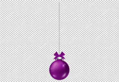 Colorful christmas balls on a transparent background 