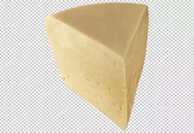 Flat lay assortent of emmental cheese transparent background PNG