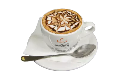 Coffee illustration with filled coffee cup, Transparent Background