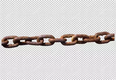 Realistic Steel Chains transparent background 