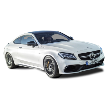 White Mercedes AMG C63 S Coupe Car PNG