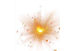 Realistic fire explosion isolated photo png