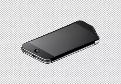 Sleek Vintage Black Apple iPhone with Silver Trim image