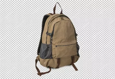 Durable Brown Canvas Backpack Isolated on White for Travel and Daily Use image