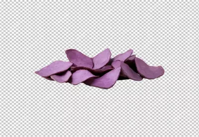 Delicious Stack of Purple Sweet Potato Chips for a Healthy Snack image