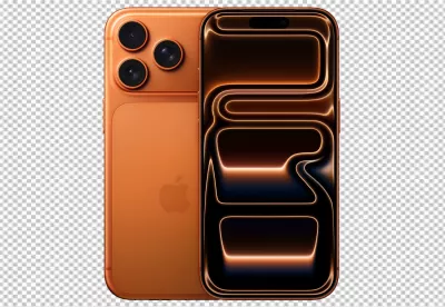 Premium Orange Smartphone with Triple Camera and Dynamic Luminous Display image