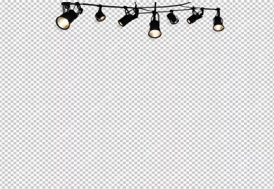 Modern Track Lighting Fixtures with Bright Illumination on Clean White Background image