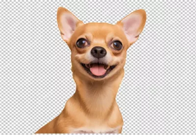 Adorable Happy Chihuahua Portrait with Joyful Expression and Open Mouth image