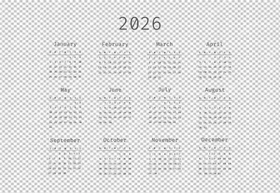 Minimalist 2026 Calendar Design for Annual Planning and Monthly Scheduling image
