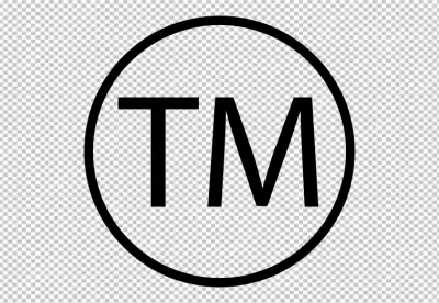 Black trademark TM symbol inside circle icon