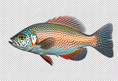 Vibrant Spotted Tropical Fish PNG for Aquatic and Creative Designs image