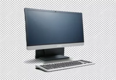 Sleek All-in-One Desktop Computer and Keyboard for Modern Workspace image