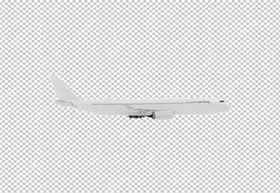 Modern White Passenger Airplane Isolated on Pristine Background for Aviation and Global Travel image