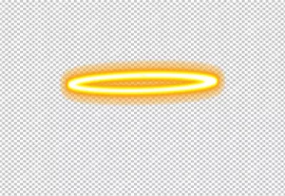 Vibrant Orange and Yellow Elongated Oval Abstract Glowing Energy Beam Design image