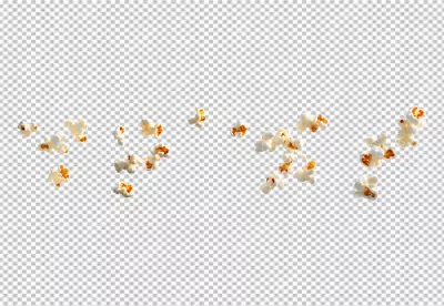 Delicious Freshly Popped Popcorn Flying Falling in Air for Movie Night Snack image