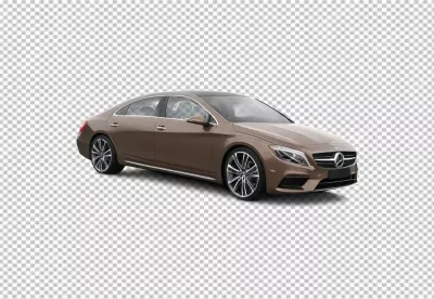 Elegant Brown Luxury Sedan Vehicle with Modern Design on White Background image