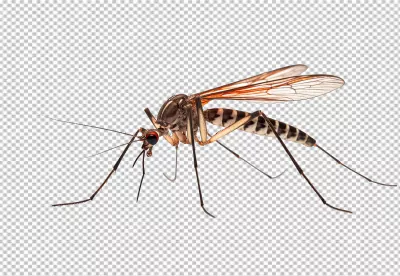 Detailed Macro Mosquito Insect PNG for Disease Control Designs image