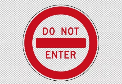 Prohibition Sign: Do Not Enter Symbol with Red Circle