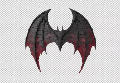 Vampire Devil Wings Gothic Fantasy Prop Halloween Costume Accessory Graphic Element image