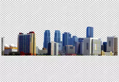 Beautiful aerial view of futuristic city landscape with roads