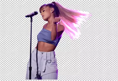 Woman Singing on Stage with Dancing