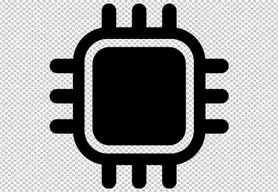 CPU icon transparent background PNG