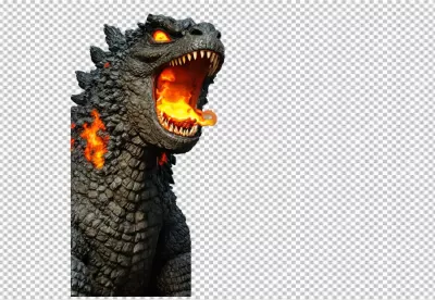 Powerful mythical creature breathes intense fire showcasing strength and danger image