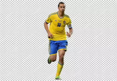 Zlatan Ibrahimovic is focus the viewer attention on the player