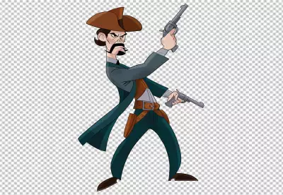 Cowboy portrait in daylight with out of focus